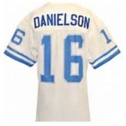 Gary Danielson Jersey Detroit Lions Custom Throwback Football
