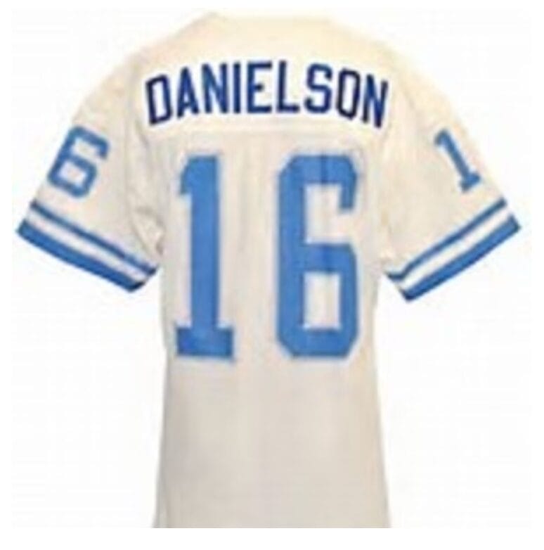 Gary Danielson Jersey Detroit Lions Custom Throwback Football