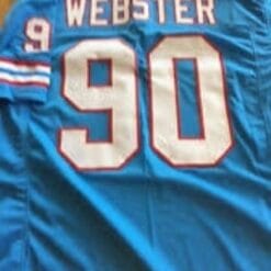 George Webster Jersey Houston Oilers Custom Throwback Football Blue