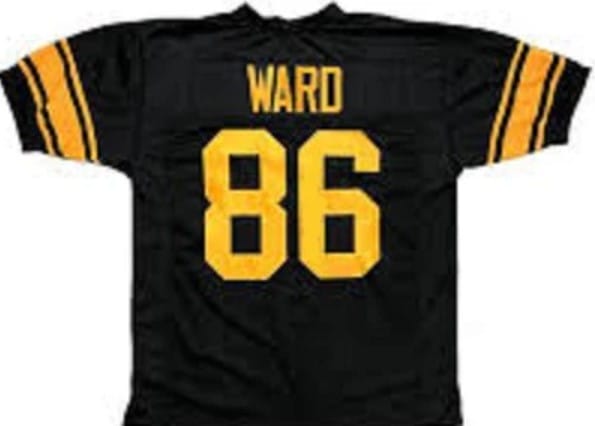 Hines Ward Jersey Pittsburgh Steelers Custom Throwback Football Black with Gold Letters