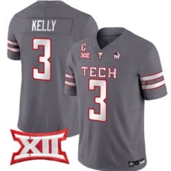 Josh Kelly Jersey #3 Texas Tech Red Raiders Vapor Limited Football Grey