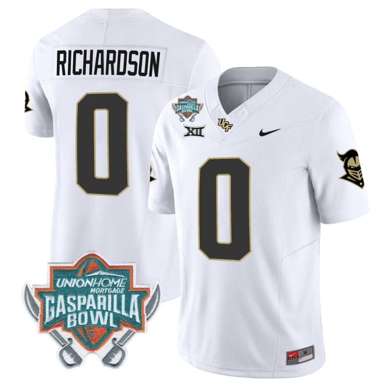 Johnny Richardson Jersey #0 UCF Knights Unionhome Patch Vapor Football Stitched White