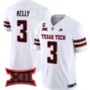 Josh Kelly Jersey #3 Texas Tech Red Raiders Vapor Limited Football White