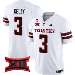 Josh Kelly Jersey #3 Texas Tech Red Raiders Vapor Limited Football White