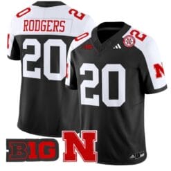Johnny Rodgers Jersey #20 Nebraska Cornhuskers Vapor Limited Football Black Alternate
