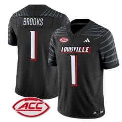 JaCorey Brooks Jersey #1 Louisville Cardinals Vapor Football Stitched Black