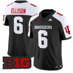 Justice Ellison Jersey #6 Indiana Hoosiers Vapor Limited Football Black Alternate