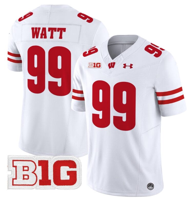 JJ Watt Jersey #99 Wisconsin Badgers Vapor Football Stitched White