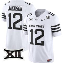 Jaylon Jackson Jersey #12 Iowa State Cyclones Vapor Limited College Football Stitched White Limited