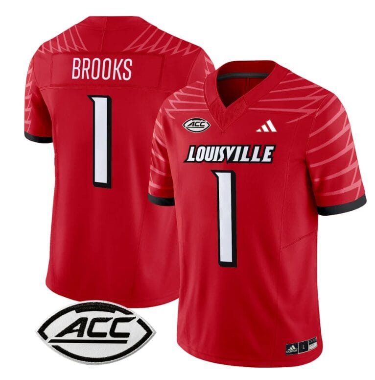 JaCorey Brooks Jersey #1 Louisville Cardinals Vapor Football Stitched Red