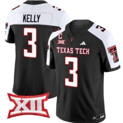 Josh Kelly Jersey #3 Texas Tech Red Raiders Vapor Limited Football Black Alternate