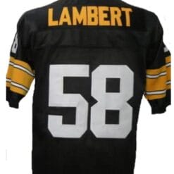 Jack Lambert Jersey Pittsburgh Steelers Custom Throwback Football Black