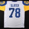 Jackie Slater Jersey Los Angeles Rams Custom Throwback Football White
