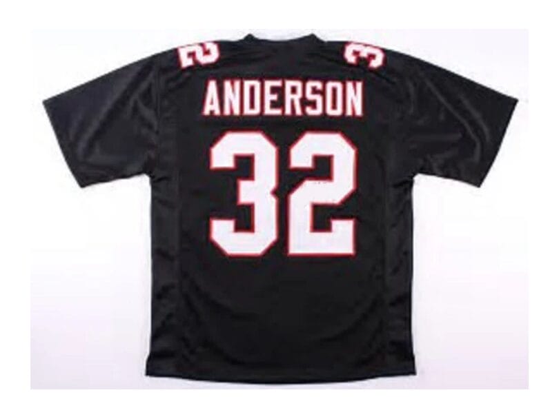 Jamal Anderson Jersey Atlanta Falcons Custom Throwback Football Black
