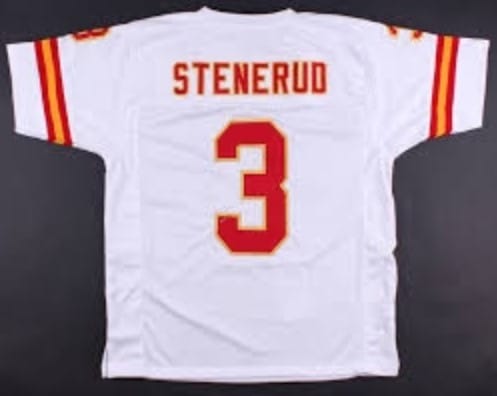 Jan Stenerud Jersey Kansas City Chiefs Custom Throwback Football White
