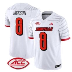 Lamar Jackson Jersey #8 Louisville Cardinals Vapor Football Stitched White