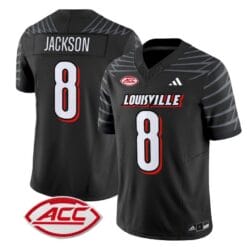 Lamar Jackson Jersey #8 Louisville Cardinals Vapor Football Stitched Black