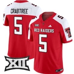 Michael Crabtree Jersey #5 Texas Tech Red Raiders Vapor Limited Football Red Alternate