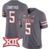 Michael Crabtree Jersey #5 Texas Tech Red Raiders Vapor Limited Football Grey