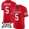 Michael Crabtree Jersey #5 Texas Tech Red Raiders Vapor Limited Football Red