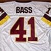 Mike Bass Jersey Washington Redskins Custom Throwback Football