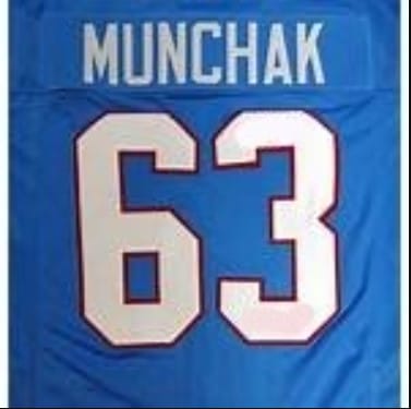 Mike Munchak Jersey Houston Oilers Custom Throwback Football Blue