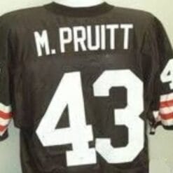 Mike Pruitt Jersey Cleveland Browns Custom Throwback Football Brown