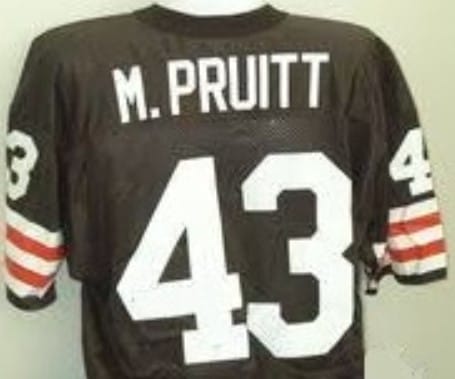 Mike Pruitt Jersey Cleveland Browns Custom Throwback Football Brown