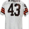 Mike Pruitt Jersey Cleveland Browns Custom Throwback Football White