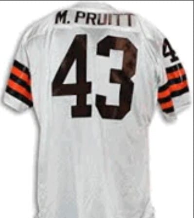 Mike Pruitt Jersey Cleveland Browns Custom Throwback Football White