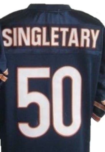 Mike Singletary Jersey Chicago Bears Custom Throwback Football Navy