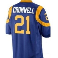 Nolan Cromwell Jersey Los Angeles Rams Custom Throwback Football Blue