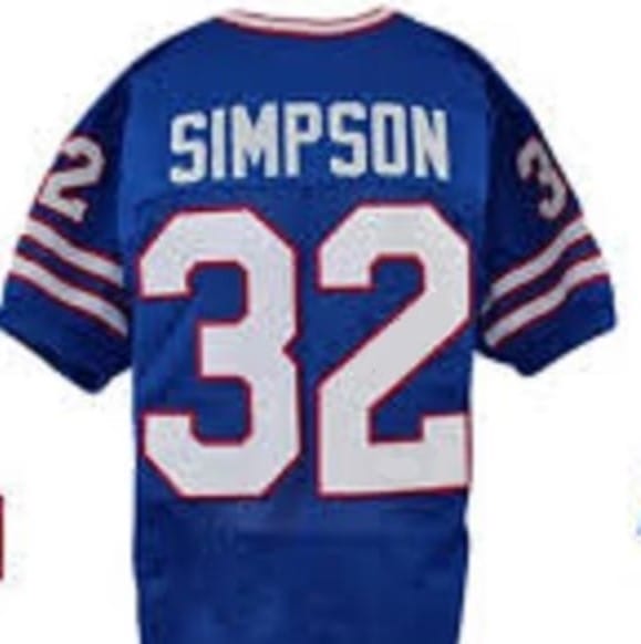 OJ Simpson Jersey Buffalo Bills Custom Throwback Football Blue