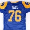 Orlando Pace Jersey Los Angeles Rams Custom Throwback Football Blue