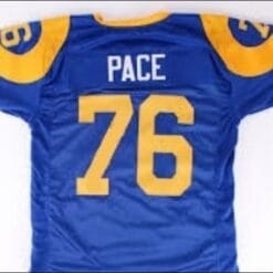 Orlando Pace Jersey Los Angeles Rams Custom Throwback Football Blue