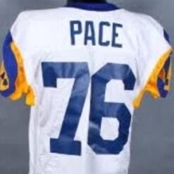 Orlando Pace Jersey Los Angeles Rams Custom Throwback Football White