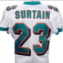 Patrick Surtain Jersey Miami Dolphins Custom Throwback Football White