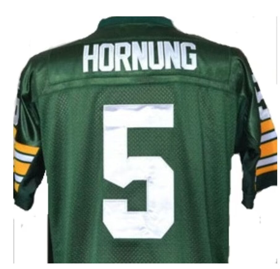 Paul Hornung Jersey Green Bay Packers Custom Throwback Football Green