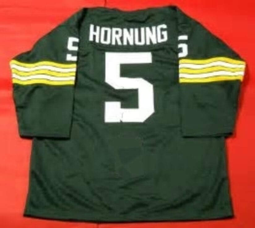 Paul Hornung Jersey Green Bay Packers Long Sleeve Vintage Style Custom Throwback Football Green