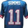 Phil Simms Jersey New York Giants Custom Throwback Football Blue