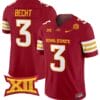 Rocco Becht Jersey #3 Iowa State Cyclones Vapor Limited College Football Stitched Cardinal