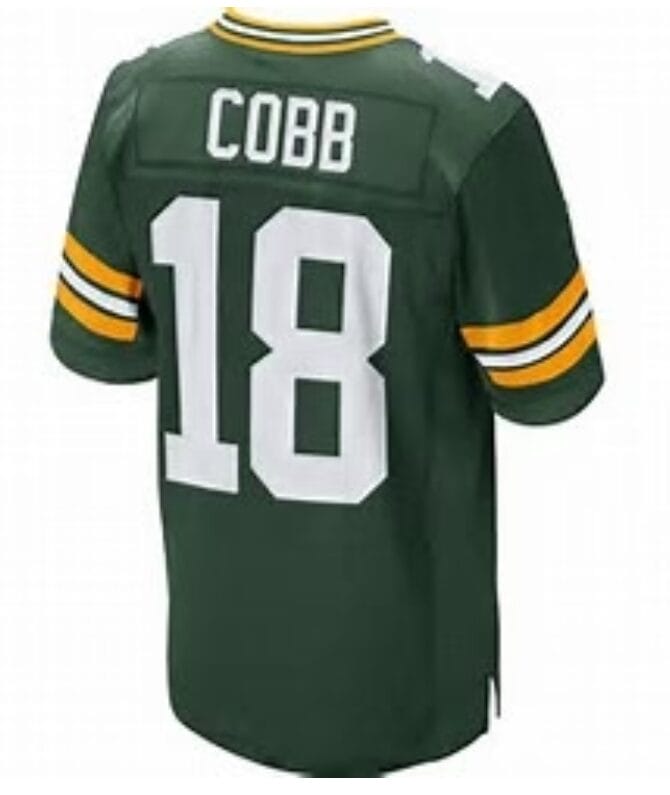 Randall Cobb Jersey Green Bay Packers Custom Throwback Football Green