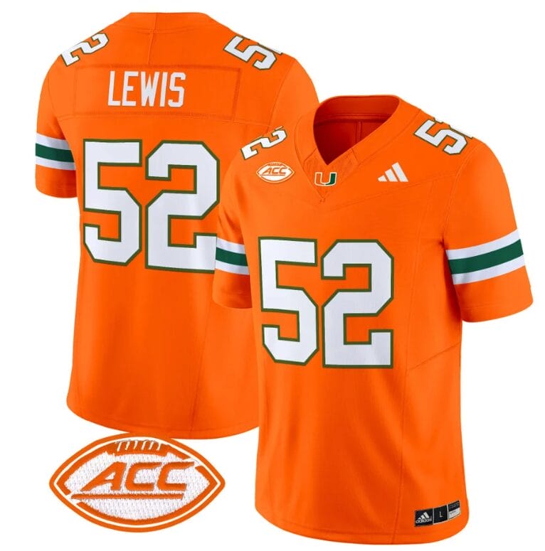 Ray Lewis Jersey #52 Miami Hurricanes Vapor Football Stitched Orange