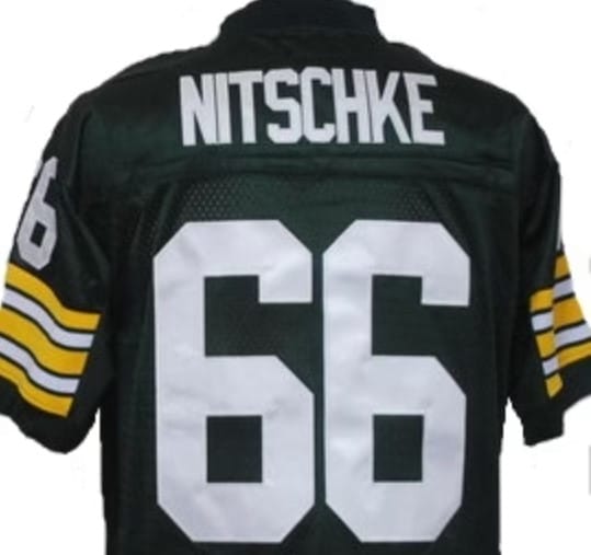Ray Nitschke Jersey Green Bay Packers Custom Throwback Football Green