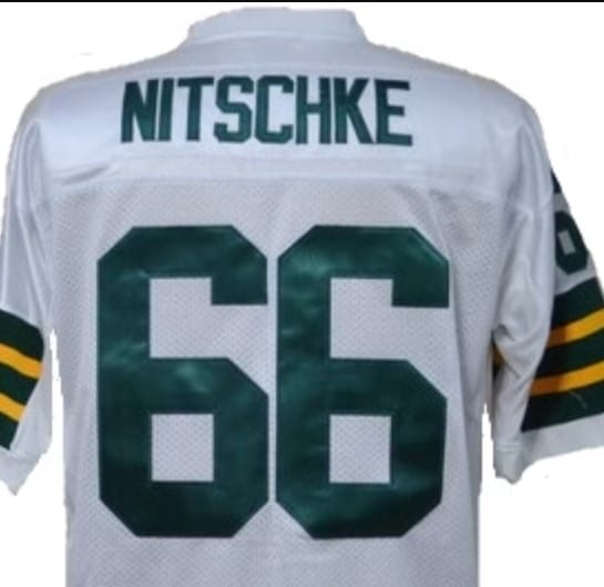 Ray Nitschke Jersey Green Bay Packers Custom Throwback Football White