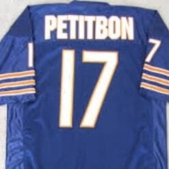 Richie Petitbon Jersey Chicago Bears Custom Throwback Football Blue