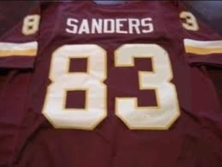 Ricky Sanders Jersey Washington Redskins Custom Throwback Football Red
