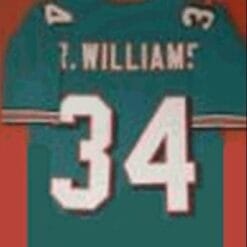Ricky Williams Jersey Miami Dolphins Custom Throwback Football Green