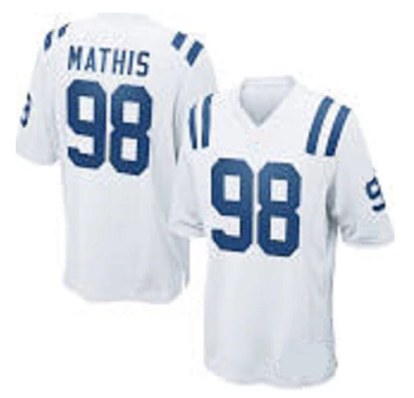 Robert Mathis Jersey Indianapolis Colts Custom Throwback Football White