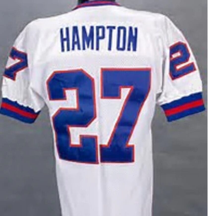 Rodney Hampton Jersey New York Giants Custom Throwback Football White